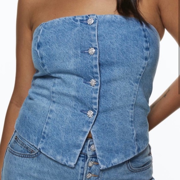 H&M Tops - Denim Corset